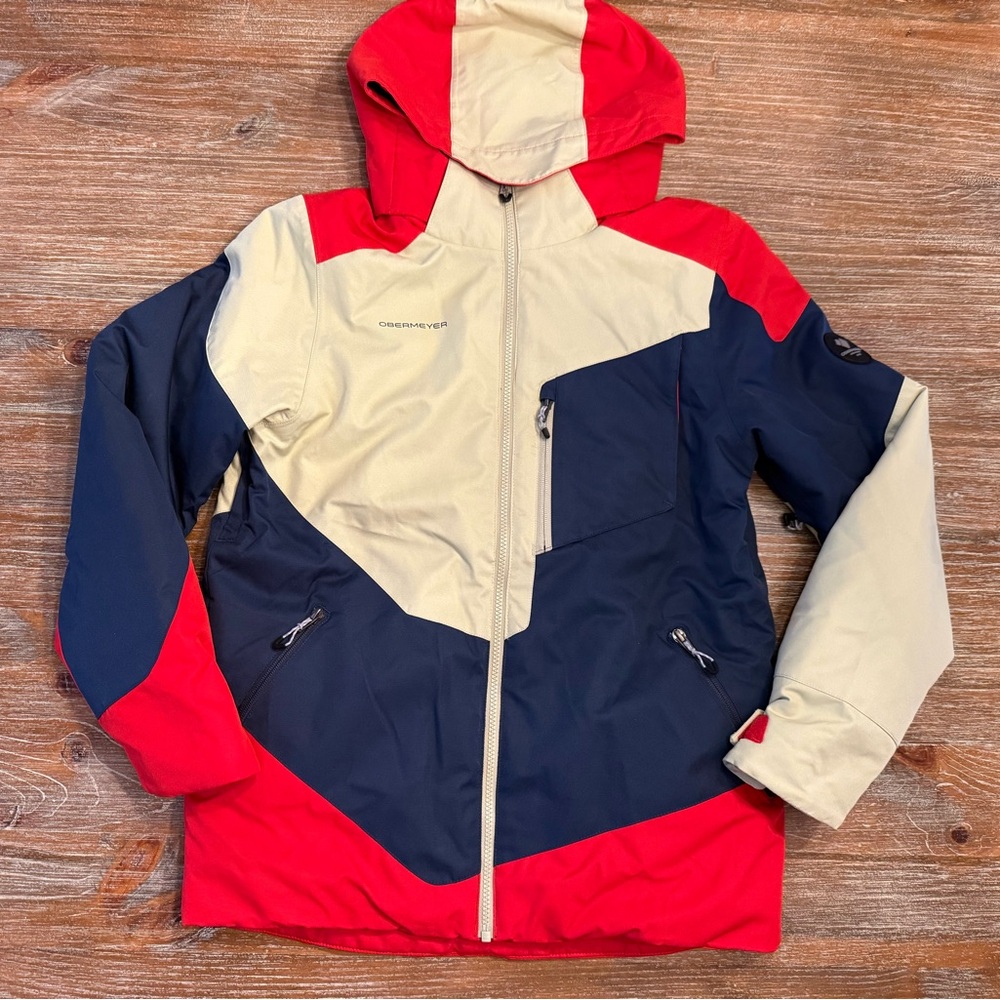OBERMEYER TEEN SKI/SNOW JACKET W. REMOVABLE HOOD, SIZE 18
